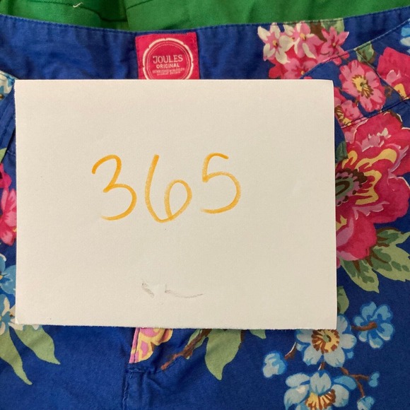 Joules Original Shorts Womens Sz 4 Blue Pink Floral Cotton Twill Chino‎ Pockets - Picture 11 of 11